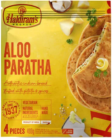 Haldiram's Frozen Aloo Paratha, 400g (4pcs)
